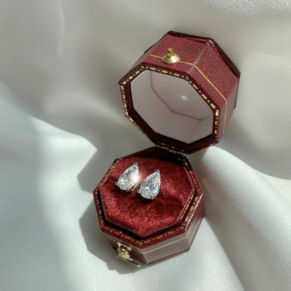 [Angela Jewelry]Ornate Water Drop Shape Earrings