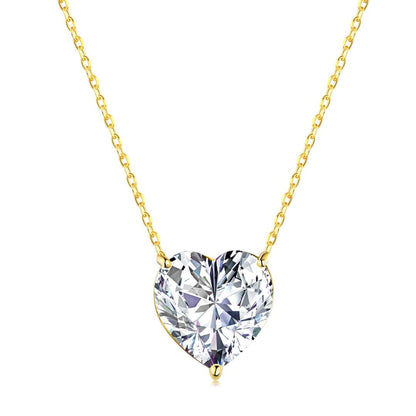 アンジェラジュエリー]6.0カラットのラディアントハートシェイプネックレス