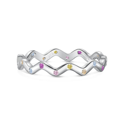 [Angela Jewelry]Ornate Vibrant Round Cut Daily Ring