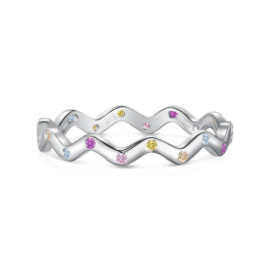[Angela Jewelry]Ornate Vibrant Round Cut Daily Ring
