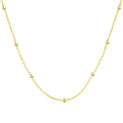 [Angela Jewelry]Small Bead Clavicle Chain Simple Necklace