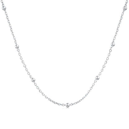 [Angela Jewelry]Small Bead Clavicle Chain Simple Necklace