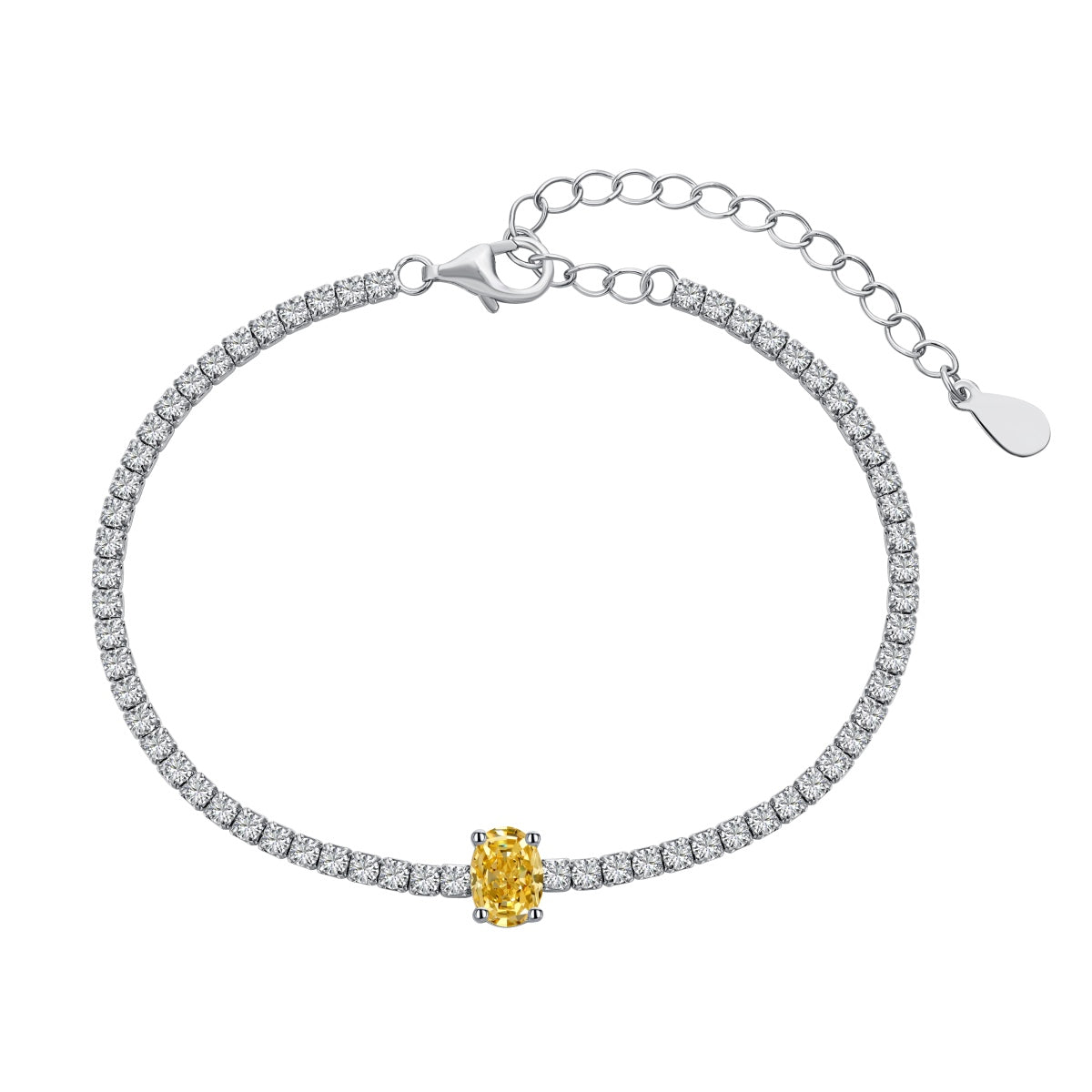アンジェラジュエリー]0.75カラットの絶妙なオーバルカットデイリーブレスレット