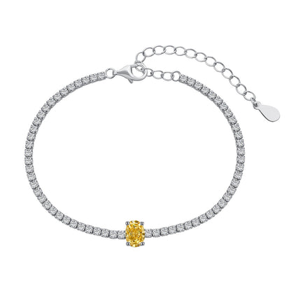 アンジェラジュエリー]0.75カラットの絶妙なオーバルカットデイリーブレスレット