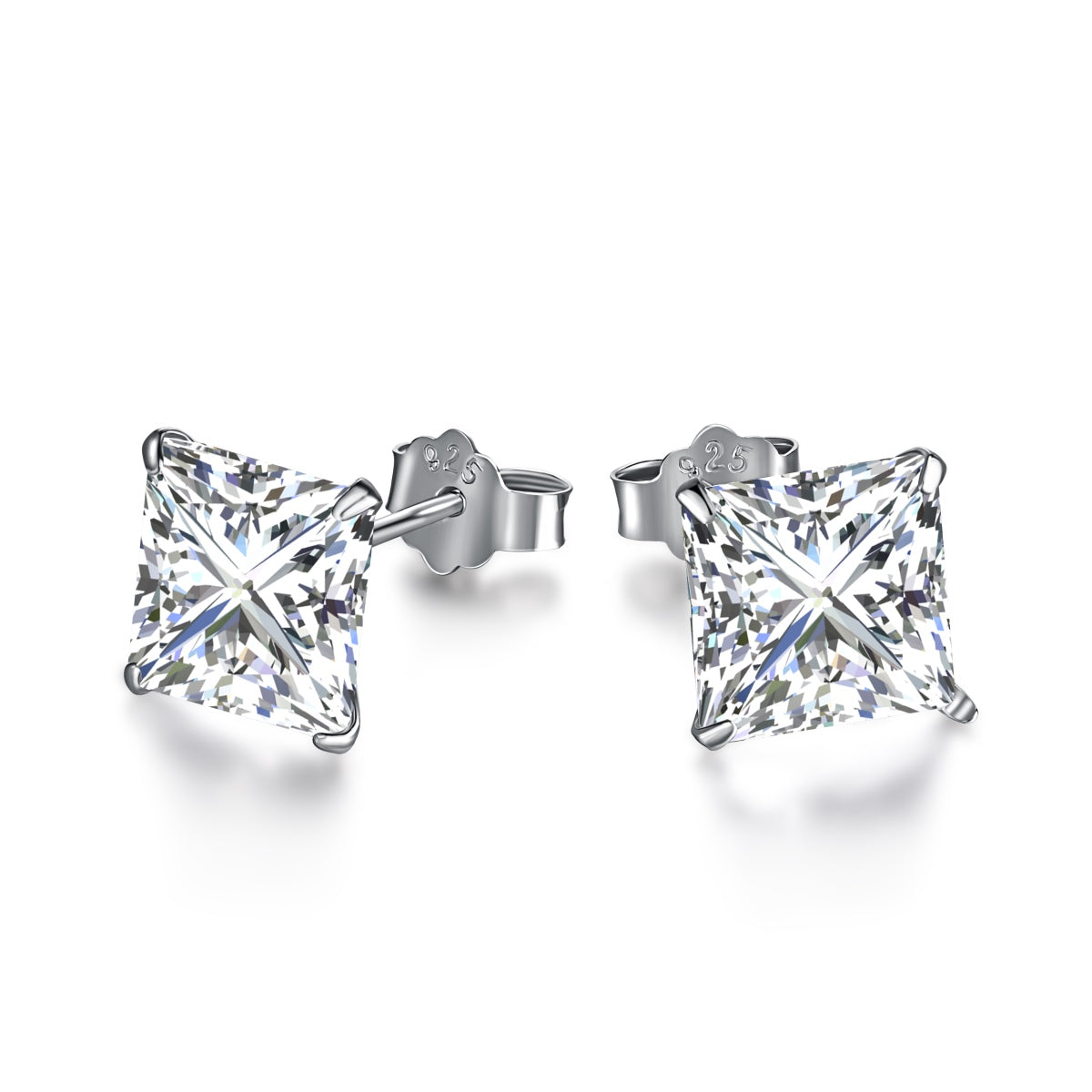 [Angela Jewelry]Ornate Square Shape Earrings