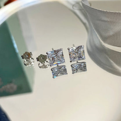 [Angela Jewelry]Ornate Square Shape Earrings