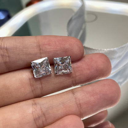 [Angela Jewelry]Ornate Square Shape Earrings