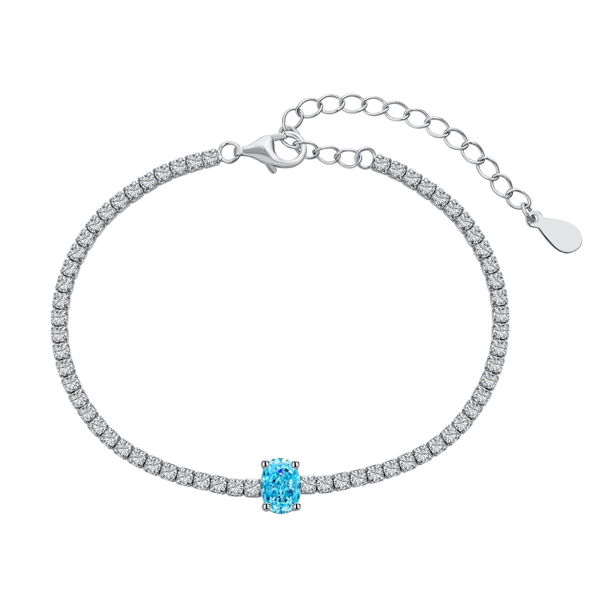 アンジェラジュエリー]0.75カラットの絶妙なオーバルカットデイリーブレスレット