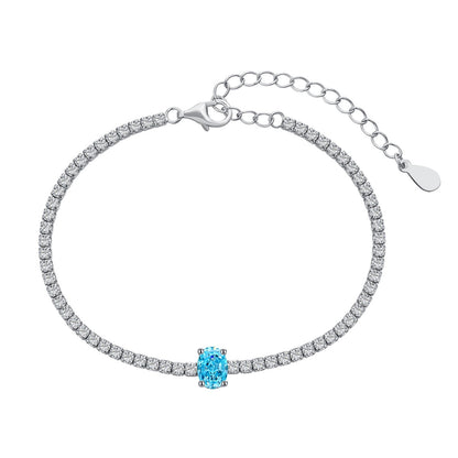 アンジェラジュエリー]0.75カラットの絶妙なオーバルカットデイリーブレスレット