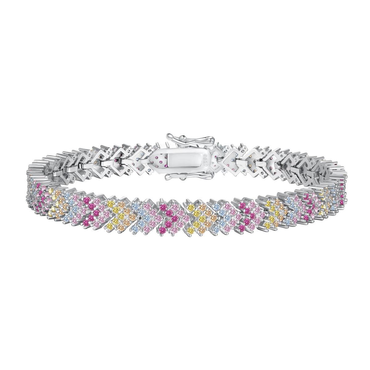 [Angela Jewelry]Ornate Sparkling Round Cut Party Bracelet