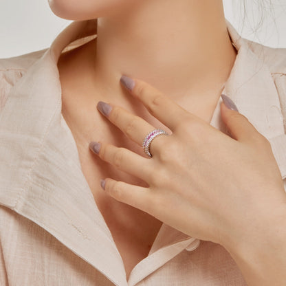 [Angela Jewelry]Ornate Colorful Radiant Cut Daily Ring