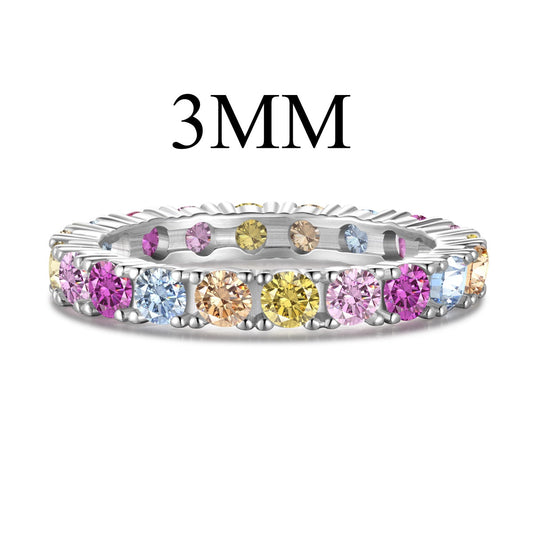 [Angela Jewelry]Dazzling Lustrous Round Cut Tennis Ring