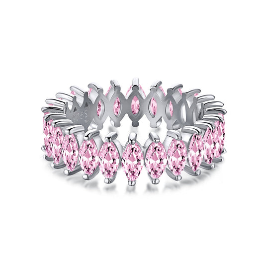 [Angela Jewelry]Gorgeous Marquise Cut Tennis Ring