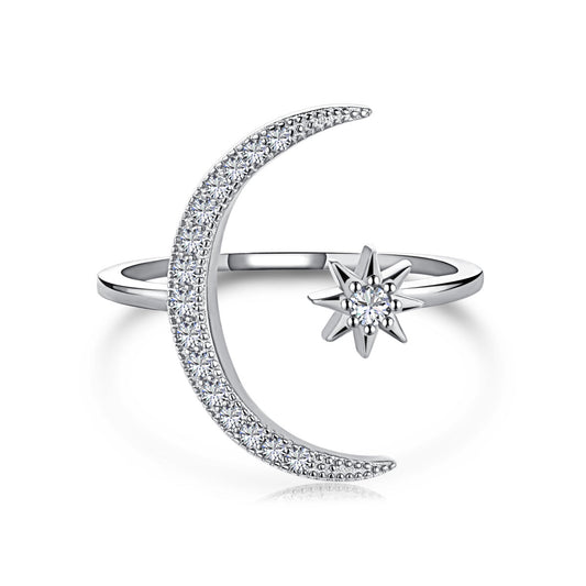 [Angela Jewelry]Eternity Moon & Star Ring