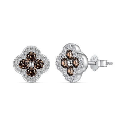 [Angela Jewelry]Four-Leaf Clover Flower Shaped Earrings
