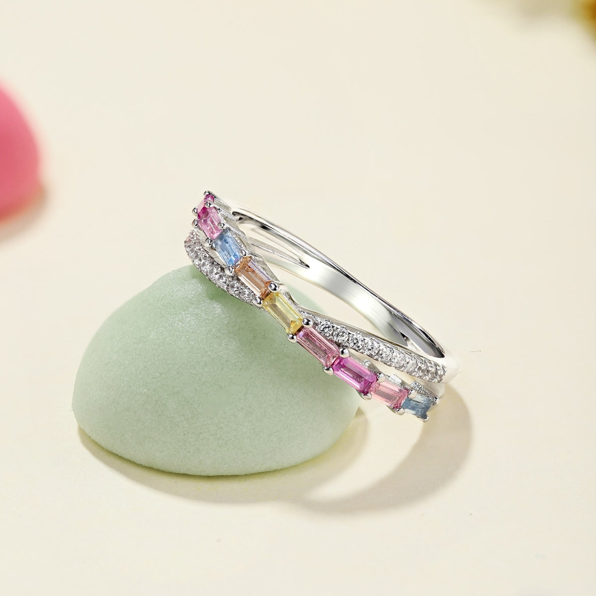 [Angela Jewelry]Energetic Elegant Radiant Cut Party Ring