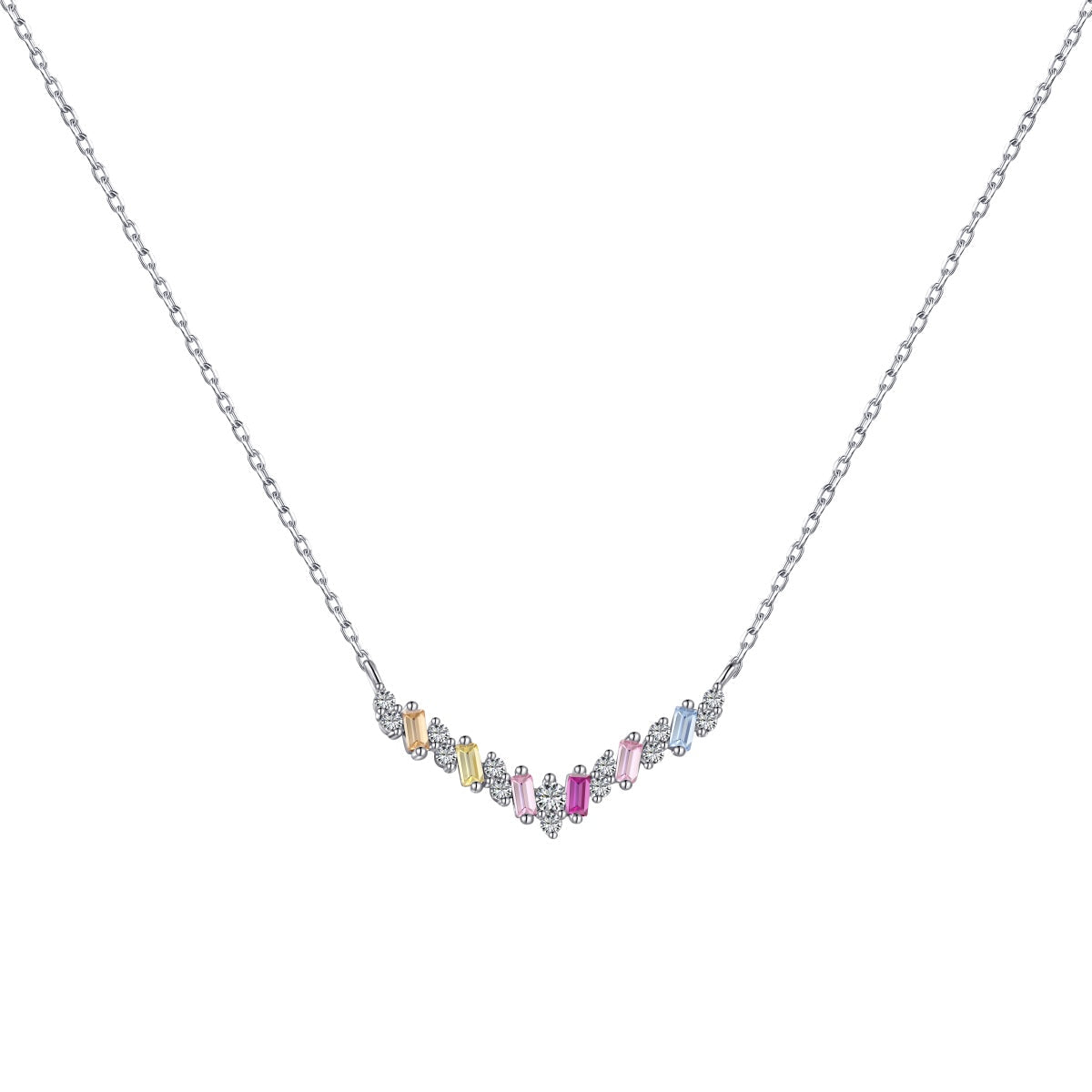 [Angela Jewelry]Dazzling Rainbow Necklace
