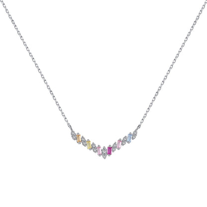 [Angela Jewelry]Dazzling Rainbow Necklace