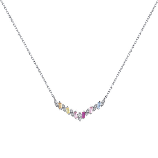 [Angela Jewelry]Dazzling Rainbow Necklace
