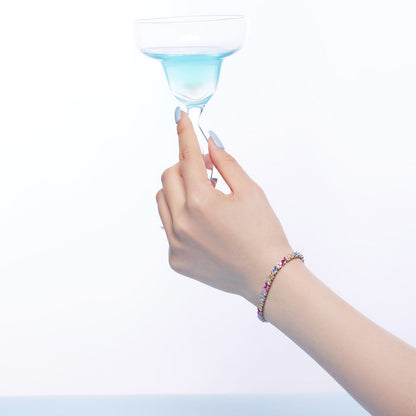 アンジェラジュエリー]華やかな輝きのマルチカットパーティーブレスレット