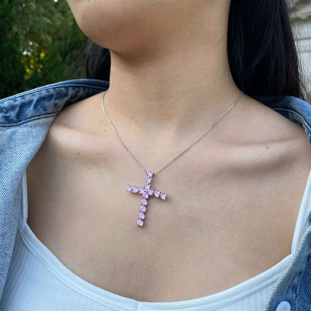 [Angela Jewelry]Radiant Cross Shape Necklace