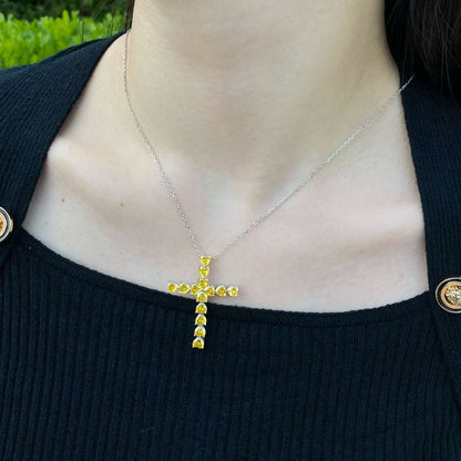 [Angela Jewelry]Radiant Cross Shape Necklace