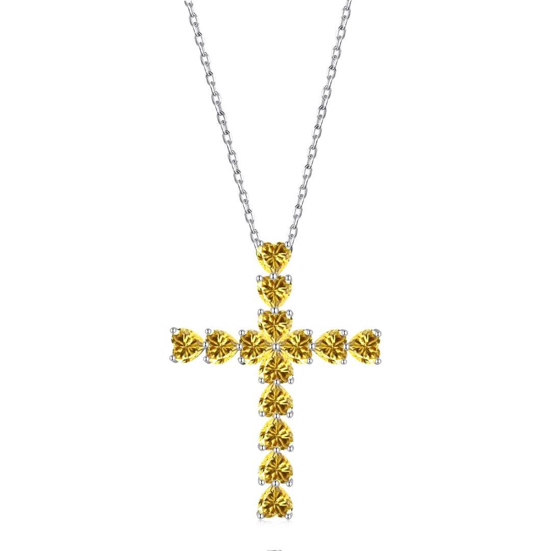 [Angela Jewelry]Radiant Cross Shape Necklace