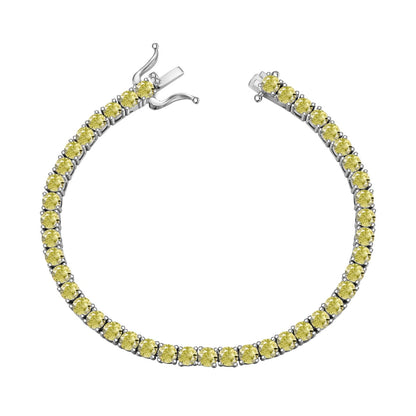 [Angela Jewelry]Ornate Dazzling Round Cut Tennis Bracelet