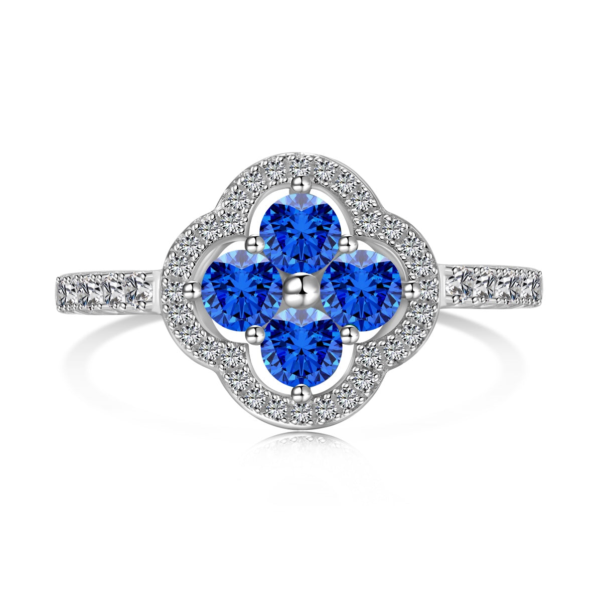 Angela Jewelry]Four Leaf Clover Flower Design Ring
