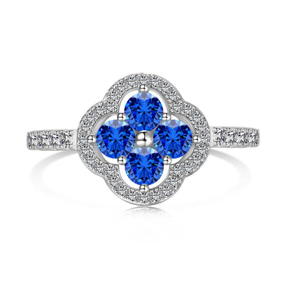 Angela Jewelry]Four Leaf Clover Flower Design Ring