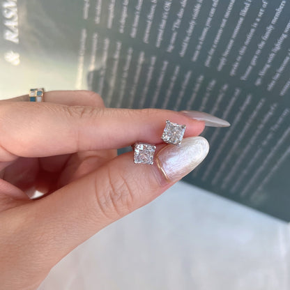 [Angela Jewelry]1.0 Carat Radiant Princess Cut Wedding Earrings