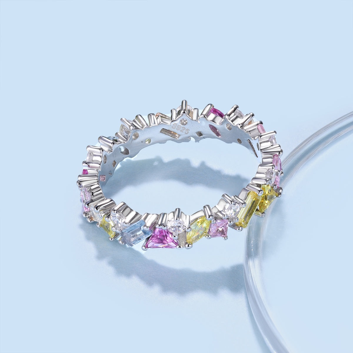 Angela Jewelry]Schillernder polychromatischer Multi-Cut-Tagesring