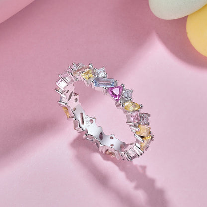 Angela Jewelry]Schillernder polychromatischer Multi-Cut-Tagesring