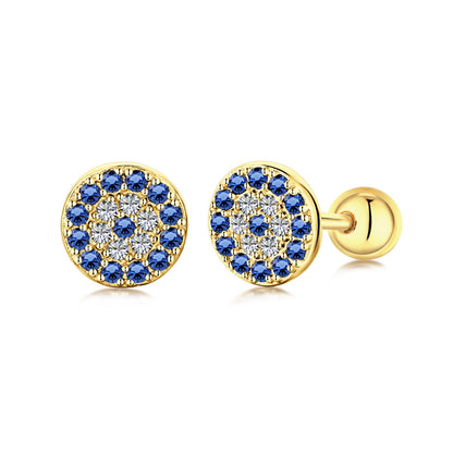 [Angela Jewelry]Devil's Eye Ear Bone Nail Earrings