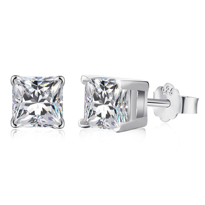 [Angela Jewelry]1.0 Carat Radiant Princess Cut Wedding Earrings