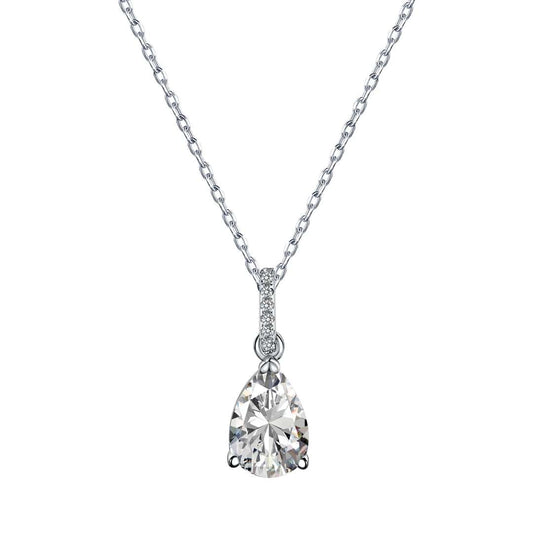 Angela Jewelry]Delicate Water Drop Shape Fashion Necklace