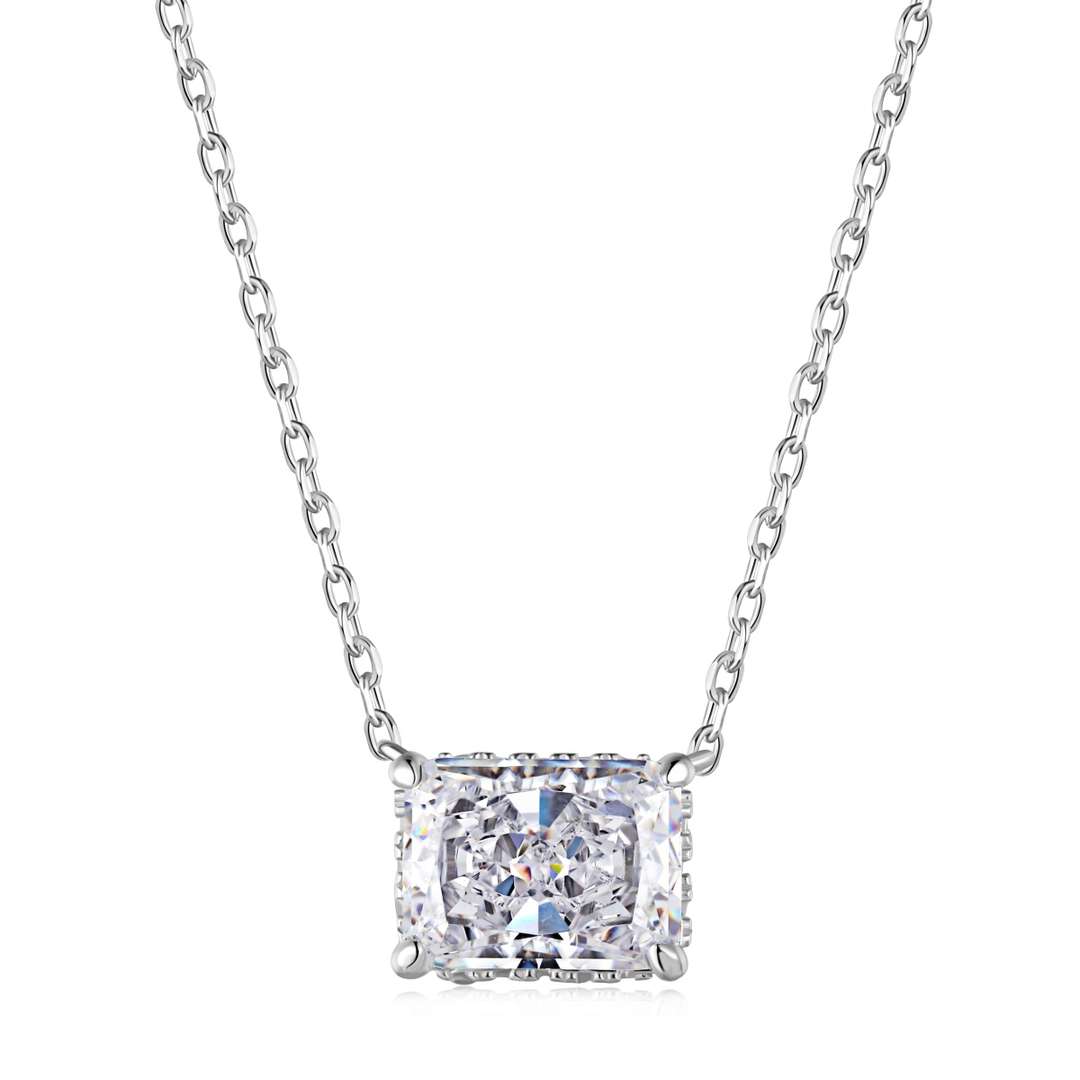 [Angela Jewelry]Luxurious Square Shape Colorful Necalack