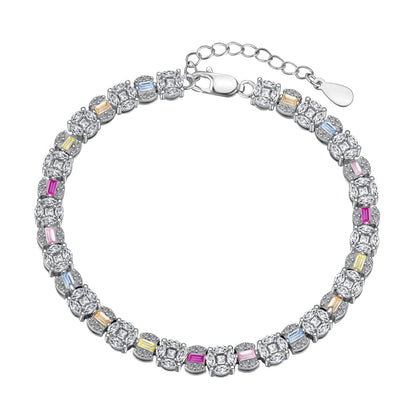 [Angela Jewelry]Dazzling Radiant Multi Cut Daily Bracelet