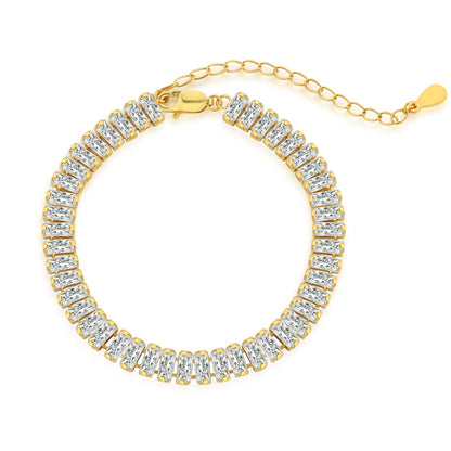 アンジェラジュエリー]美しいエメラルドカットのデイリーブレスレット