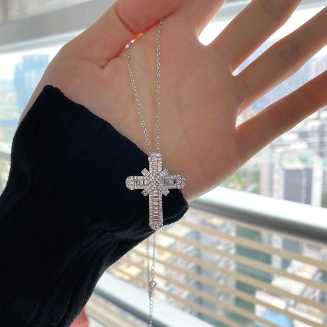 [Angela Jewelry]Gypsophila With Dimonds Necklace