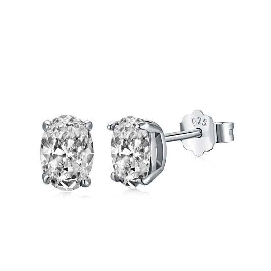 [Angela Jewelry]Oval Classic Dignified Elegant Earrings