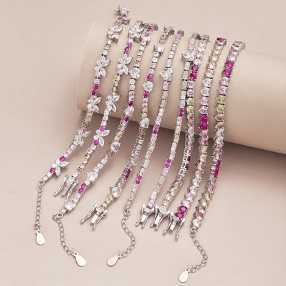[Angela Jewelry]Delicate Colorful Emerald Cut Party Bracelet