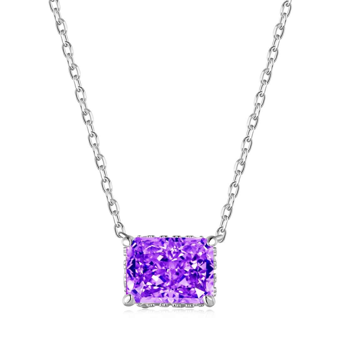 [Angela Jewelry]Luxurious Square Shape Colorful Necalack