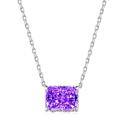 [Angela Jewelry]Luxurious Square Shape Colorful Necalack
