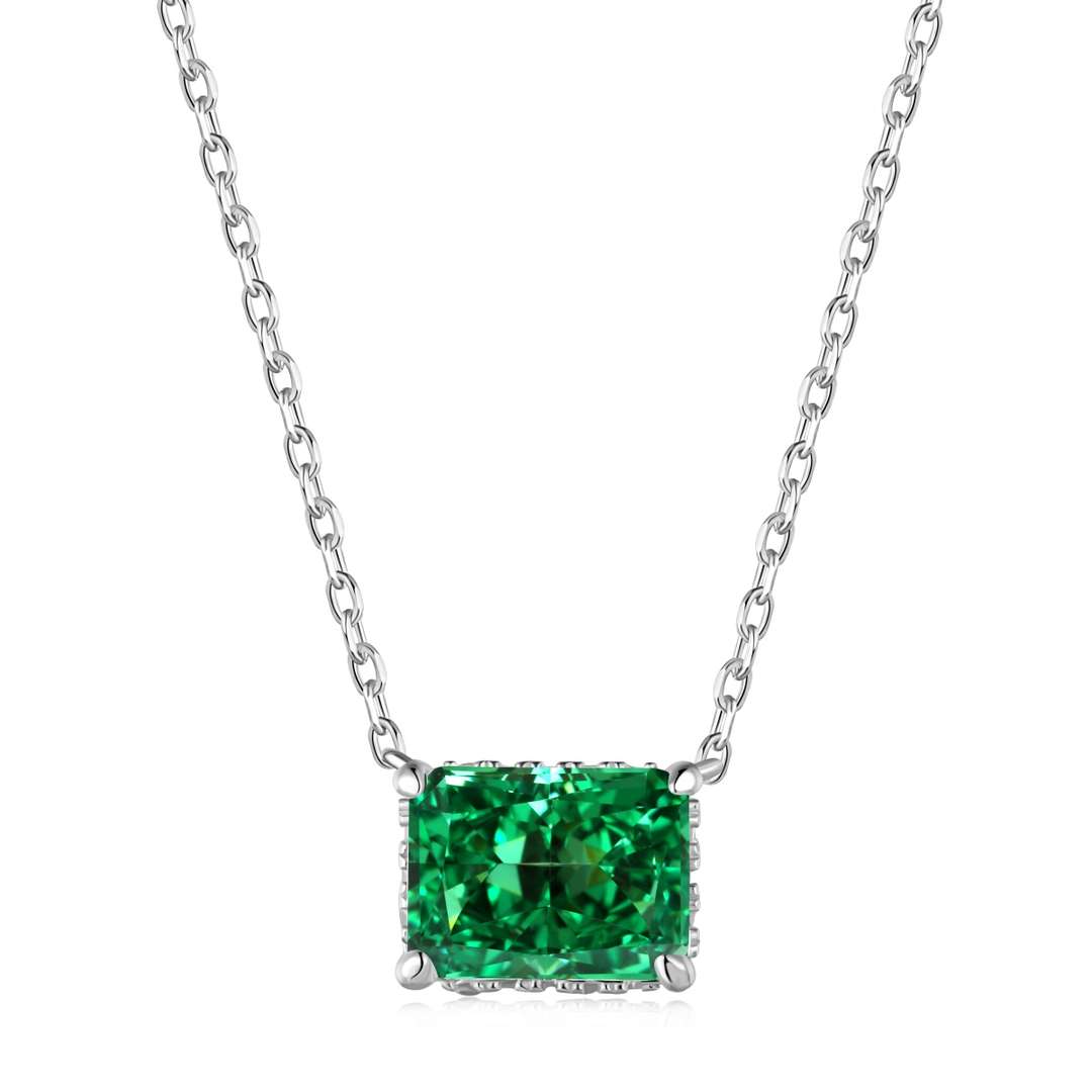 [Angela Jewelry]Luxurious Square Shape Colorful Necalack