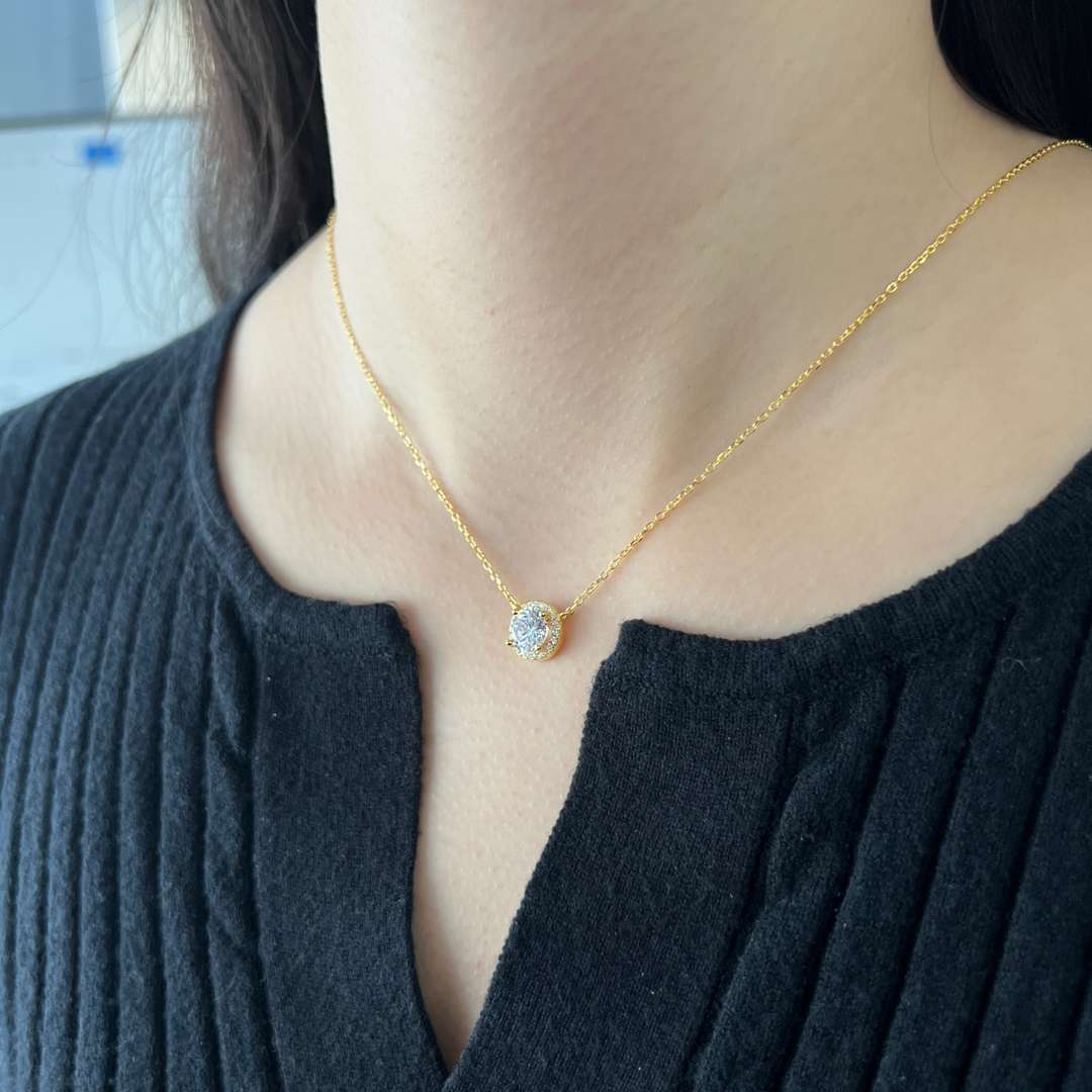 [Angela Jewelry]Luxurious Round Cut Necklace