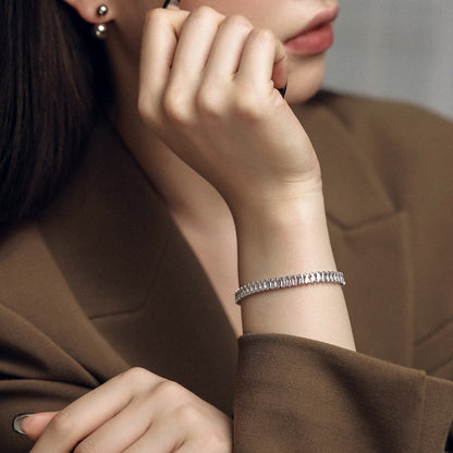アンジェラジュエリー]美しいエメラルドカットのデイリーブレスレット