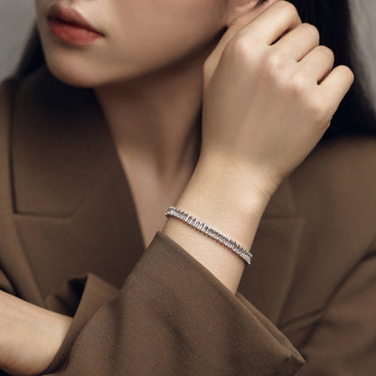 アンジェラジュエリー]美しいエメラルドカットのデイリーブレスレット
