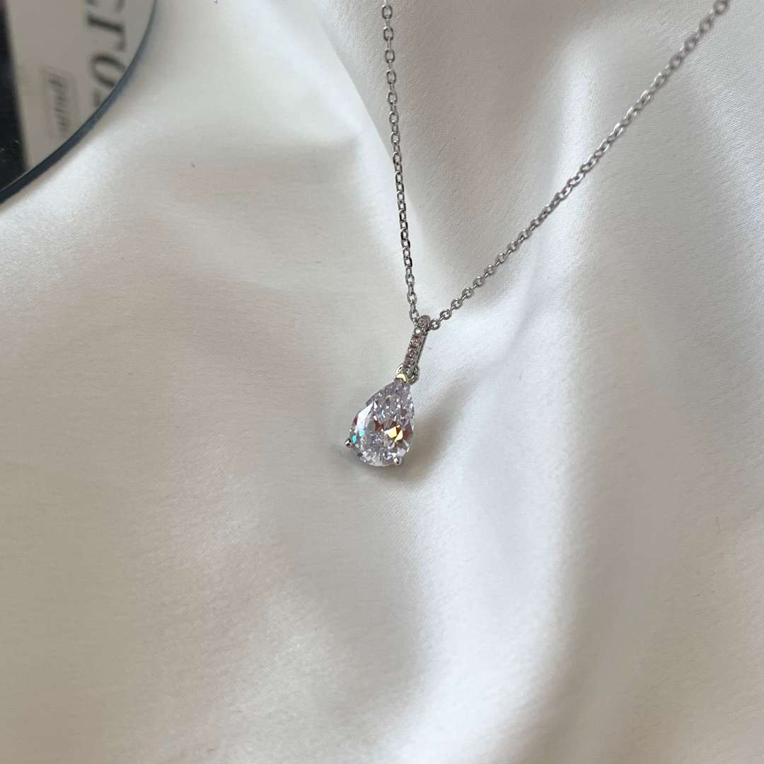 [Angela Jewelry]Delicate Water Drop Shape Fashion Necklace