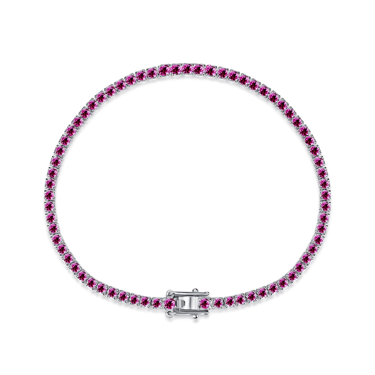 [Angela Jewelry]Dazzling Colorful Round Cut Daily Bracelet